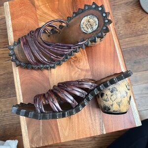 Joseph Debach Made in Italy Artisanal Leather Sandals - RARE - ONE OF A KIND
